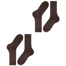 Falke Brown Happy 2 Pack Socks