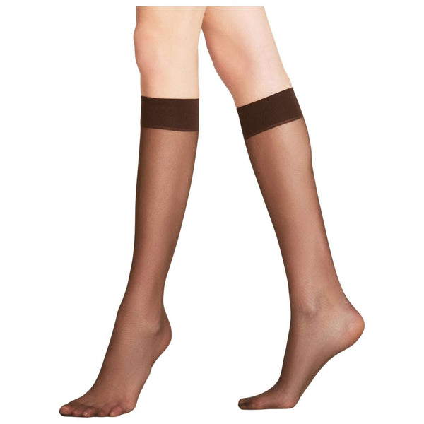 Falke Brown Matt Deluxe 20 Denier Knee High Socks