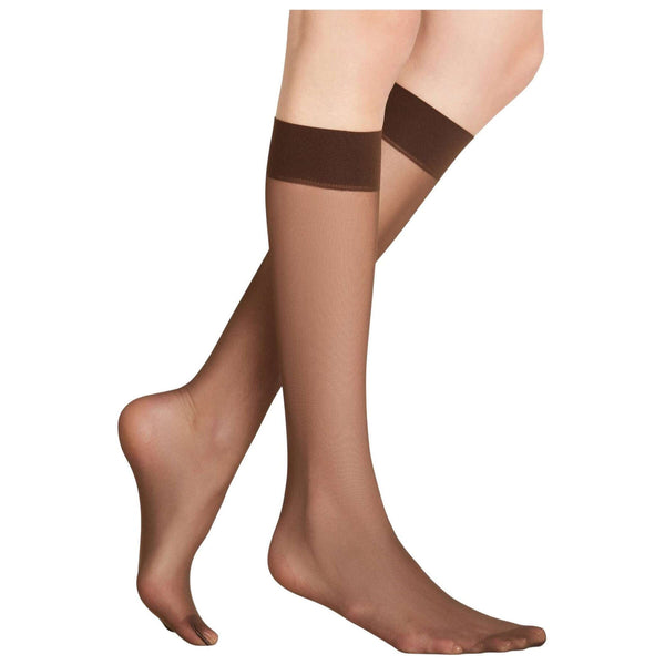 Falke Brown Matt Deluxe 20 Denier Knee High Socks