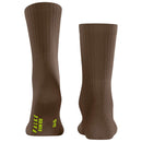 Falke Brown Run Rib Crew Socks