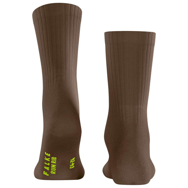 Falke Brown Run Rib Crew Socks
