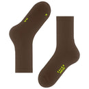 Falke Brown Run Rib Crew Socks
