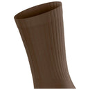 Falke Brown Run Rib Crew Socks