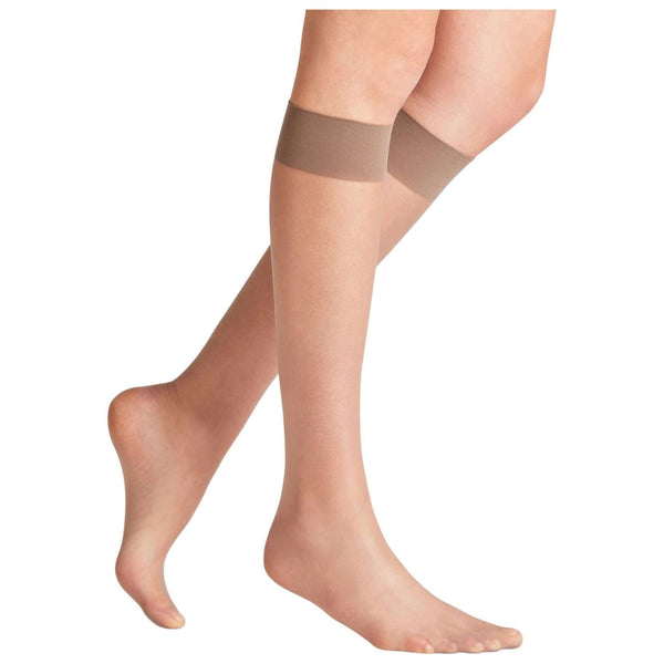 Falke Brown Seidenglatt 15 Denier Knee High Socks
