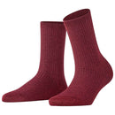 Falke Brown Shiny Rib Socks
