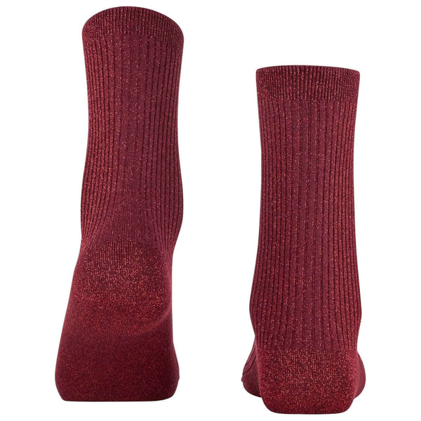 Falke Brown Shiny Rib Socks