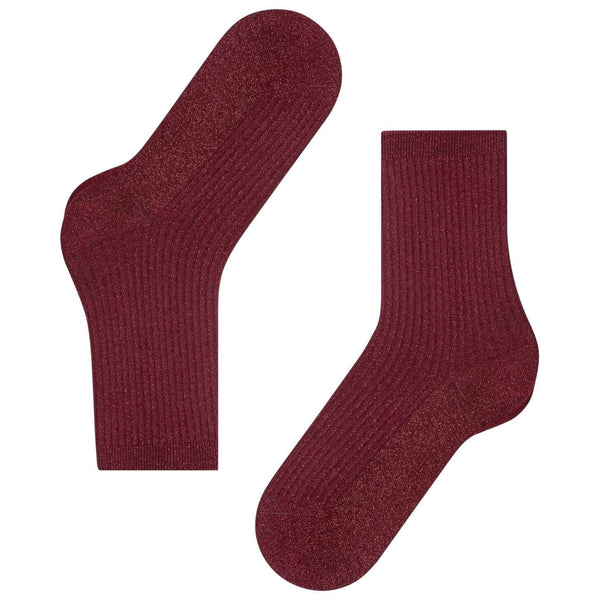 Falke Brown Shiny Rib Socks