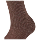 Falke Brown Shiny Rib Socks