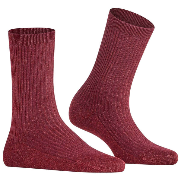 Falke Brown Shiny Rib Socks