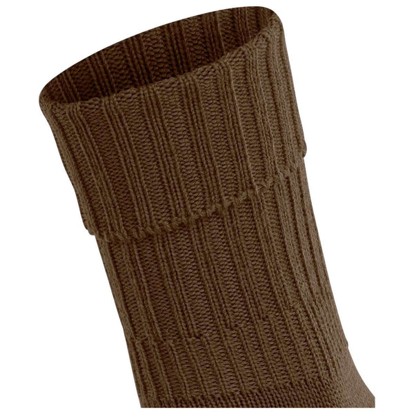 Falke Brown Striggings Rib Boot Socks