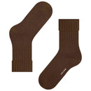 Falke Brown Striggings Rib Boot Socks