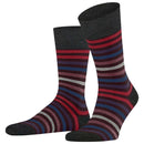 Falke Burgundy Tinted Stripe Socks