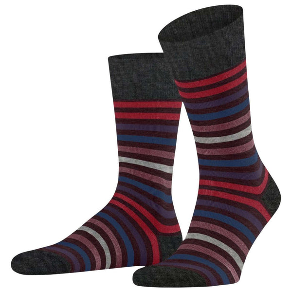 Falke Burgundy Tinted Stripe Socks
