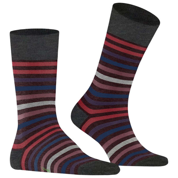 Falke Burgundy Tinted Stripe Socks