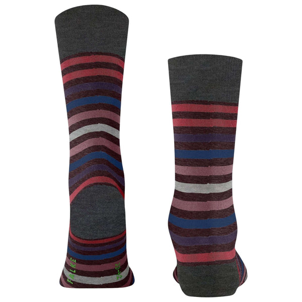 Falke Burgundy Tinted Stripe Socks