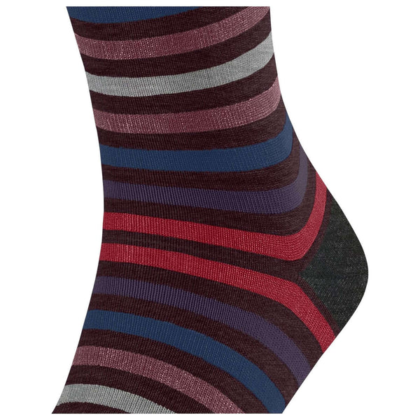 Falke Burgundy Tinted Stripe Socks