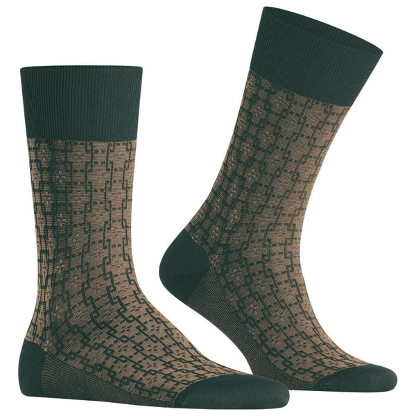 Falke Green Artwork Tie Socks