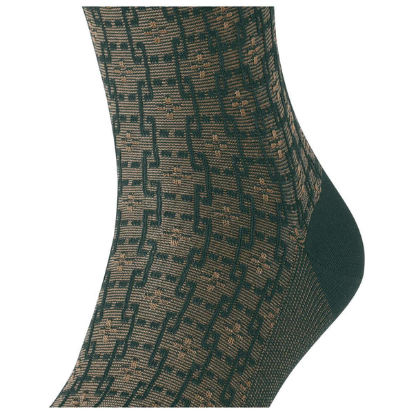 Falke Green Artwork Tie Socks