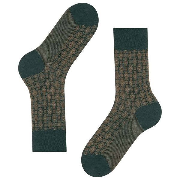Falke Green Artwork Tie Socks