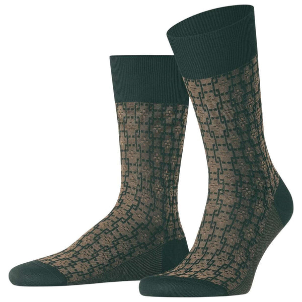 Falke Green Artwork Tie Socks