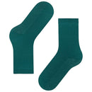 Falke Green Shiny Rib Socks