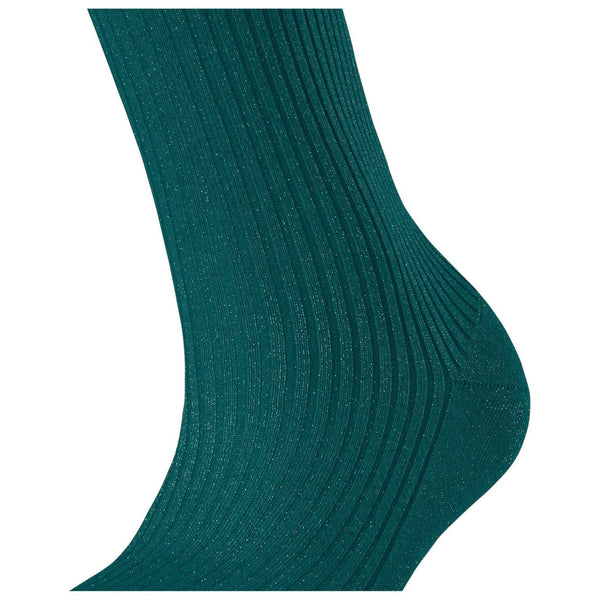 Falke Green Shiny Rib Socks
