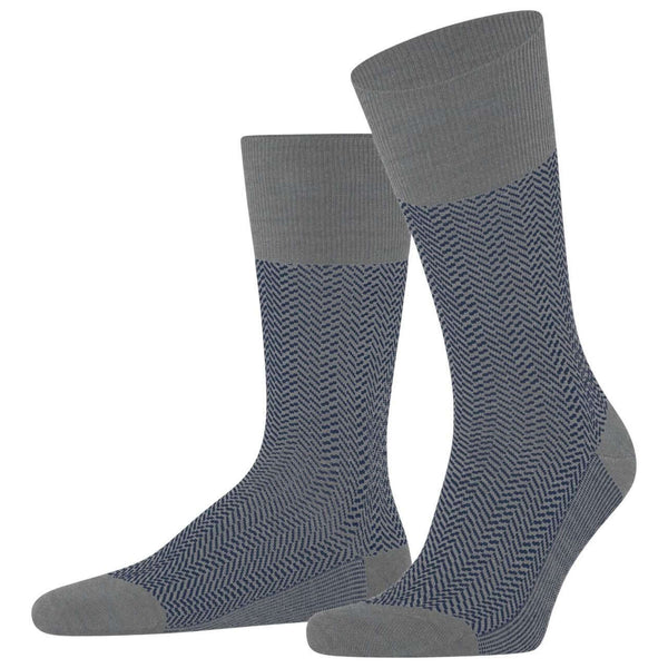 Falke Grey Airport Herringstripe Socks