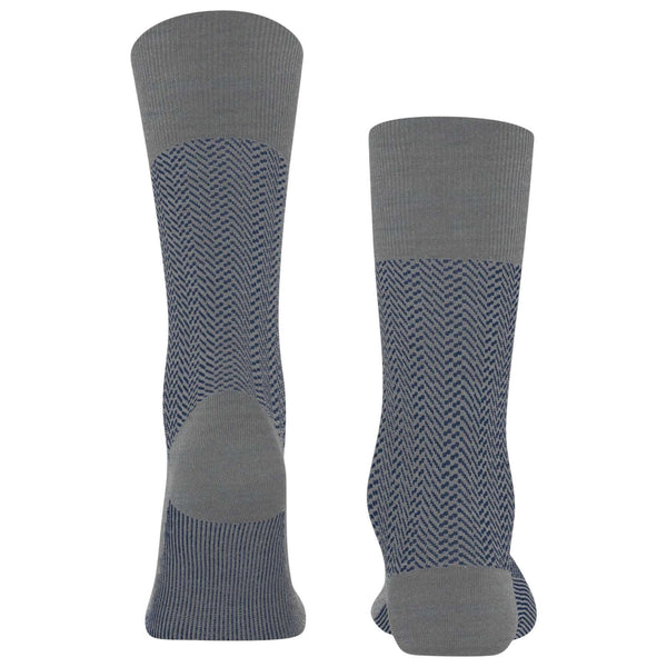 Falke Grey Airport Herringstripe Socks