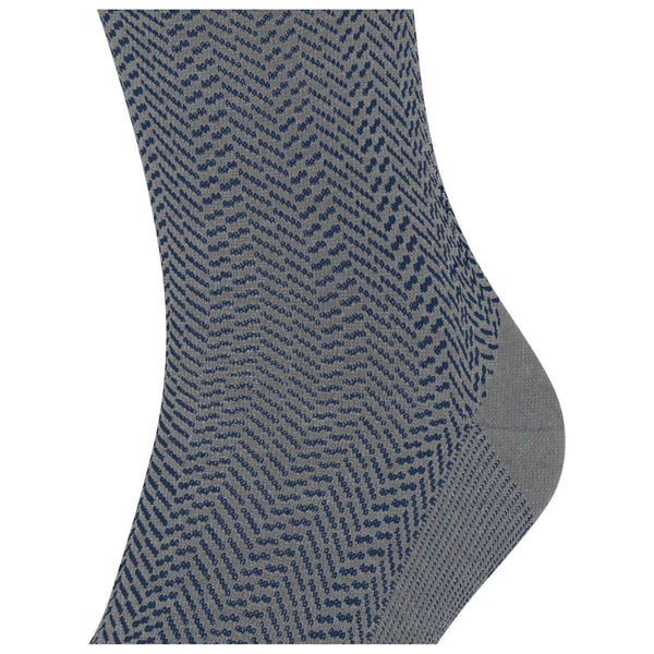 Falke Grey Airport Herringstripe Socks