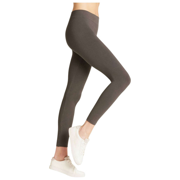 Falke Grey Cotton Seamless Leggings