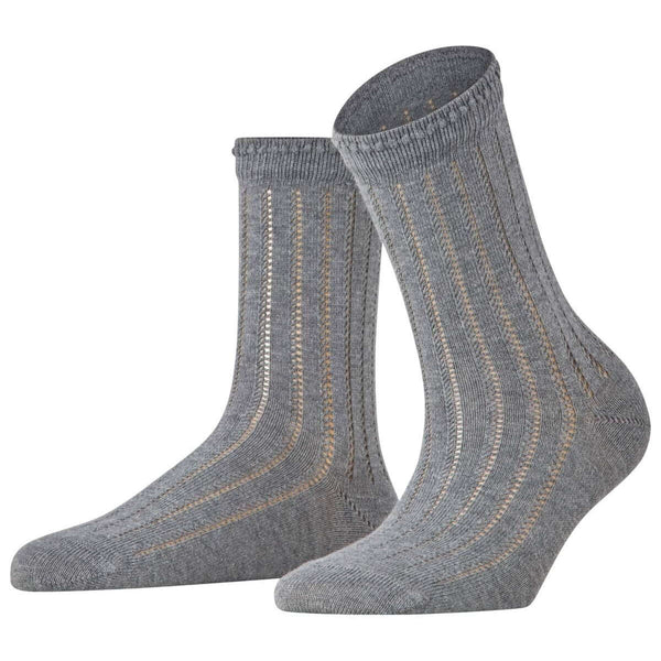 Falke Grey Eyelet Socks