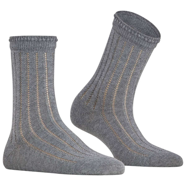 Falke Grey Eyelet Socks
