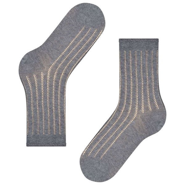 Falke Grey Eyelet Socks