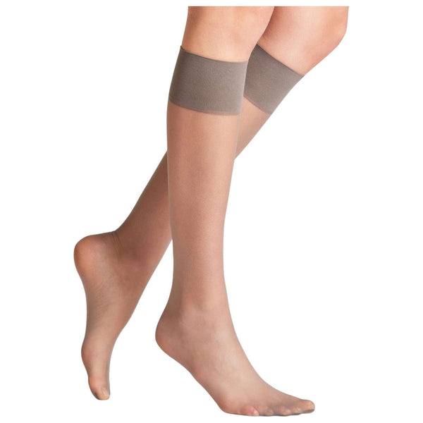 Falke Grey Pure Matt 20 Denier Knee High Socks