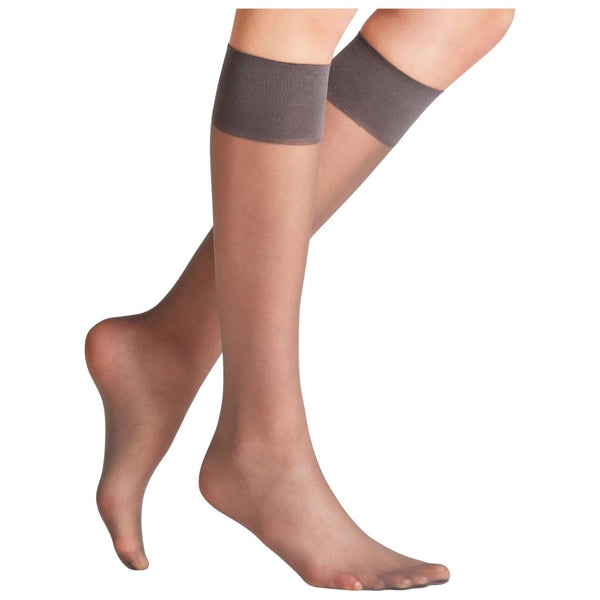 Falke Grey Pure Matt 20 Denier Knee High Socks