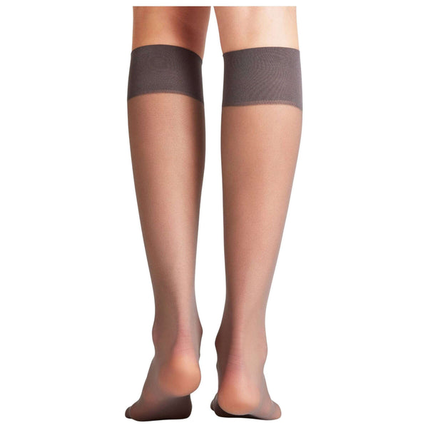 Falke Grey Pure Matt 20 Denier Knee High Socks