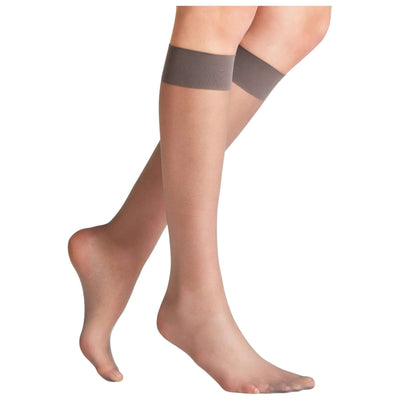 Falke Grey Seidenglatt 15 Denier Knee High Socks