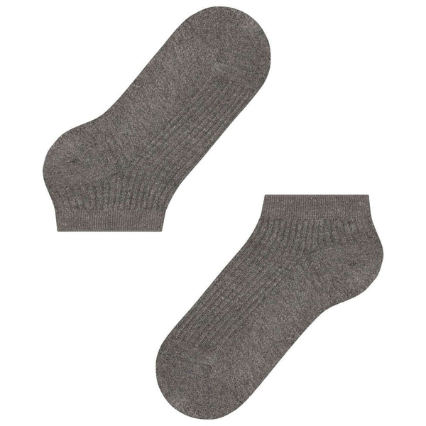 Falke Grey Shiny Rib Sneaker Socks