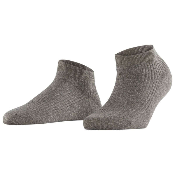 Falke Grey Shiny Rib Sneaker Socks
