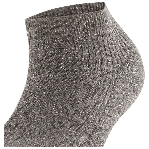 Falke Grey Shiny Rib Sneaker Socks