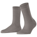 Falke Grey Shiny Rib Socks