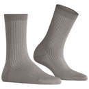 Falke Grey Shiny Rib Socks