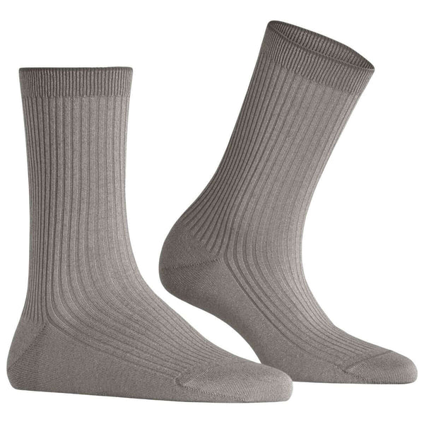 Falke Grey Shiny Rib Socks