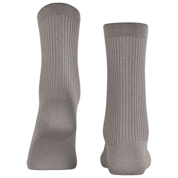 Falke Grey Shiny Rib Socks