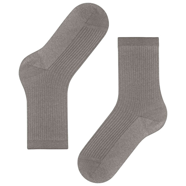 Falke Grey Shiny Rib Socks