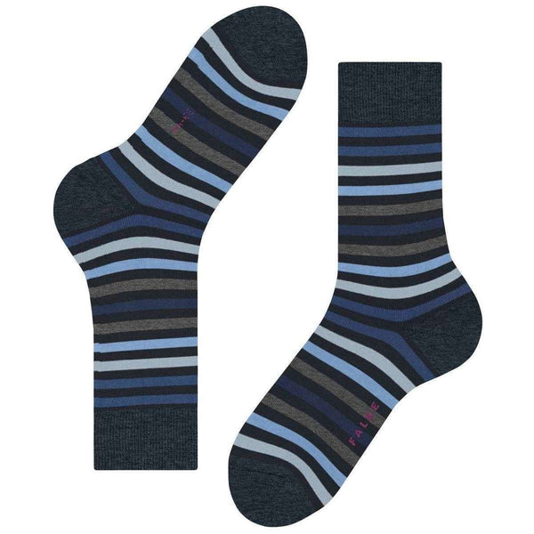 Falke Navy Tinted Stripe Socks