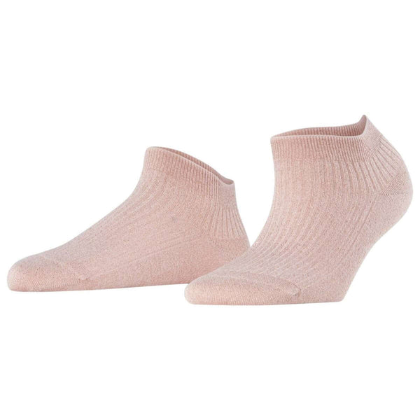 Falke Pink Shiny Rib Sneaker Socks