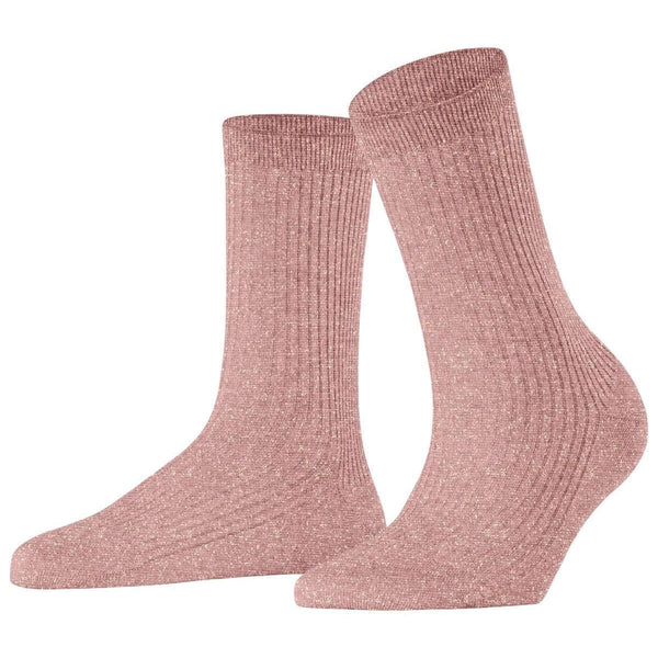 Falke Pink Shiny Rib Socks