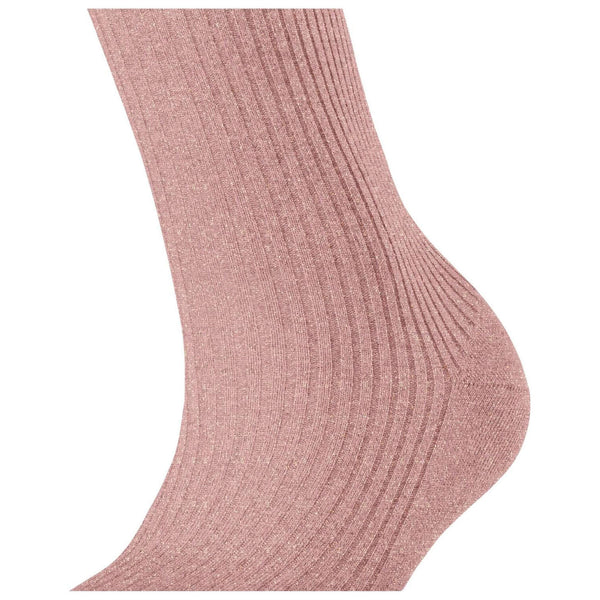 Falke Pink Shiny Rib Socks