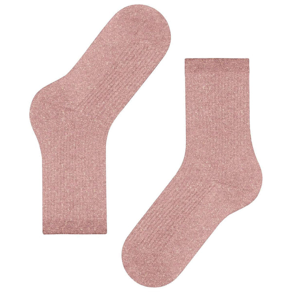 Falke Pink Shiny Rib Socks